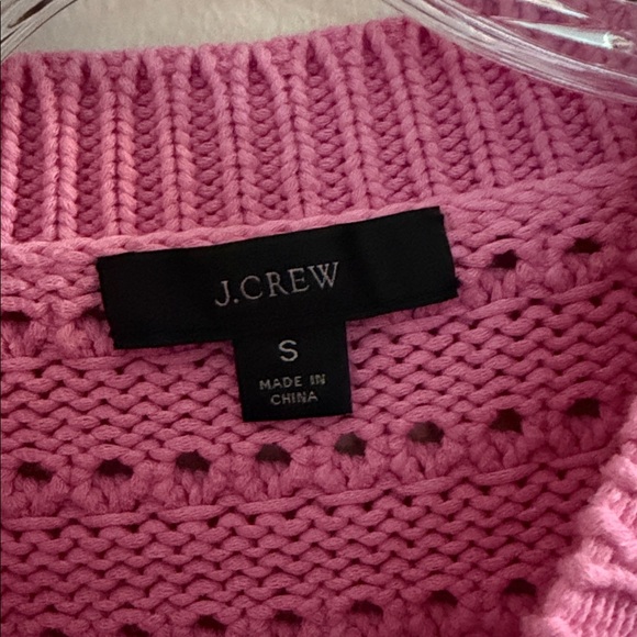 J Crew Balloon-sleeve pointelle sweater in Pink | S - Picture 8 of 10
